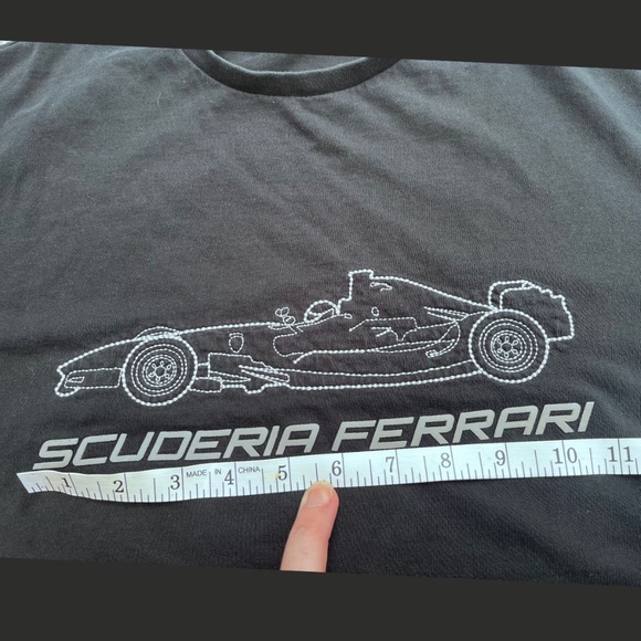 Ferrari Official Scuderia Ferrari Formula One Embroidered Black Tee Men's Med - Picture 9 of 10
